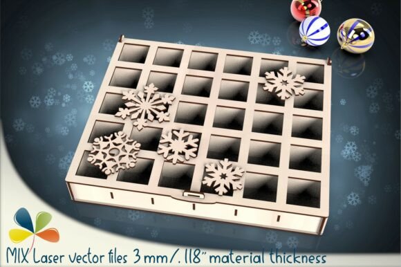 30-Slot Ornament Storage SVG Box: Streamline Holiday Organization with Precision and Style