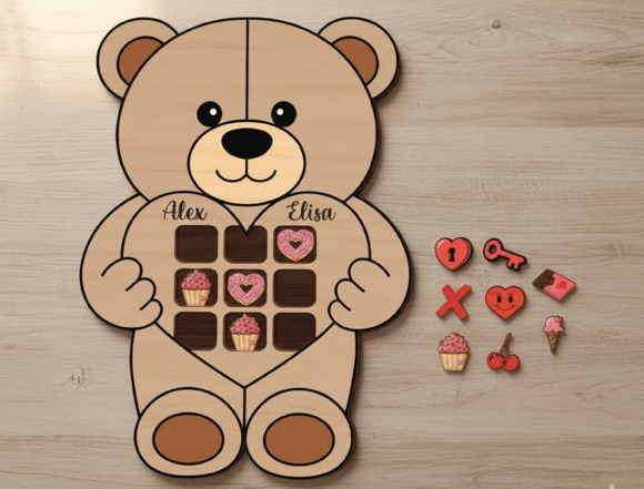 Bring the Woods to Life with Bear Tic Tac Toe Game Laser Cut Files