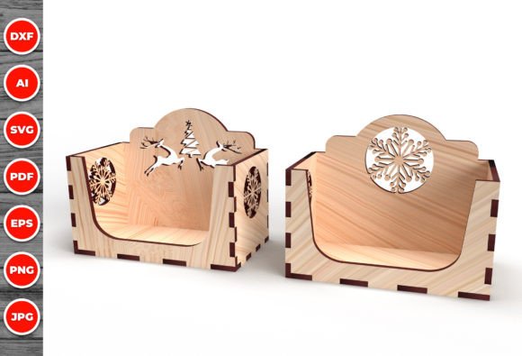 Christmas Business Card Holder SVG 01