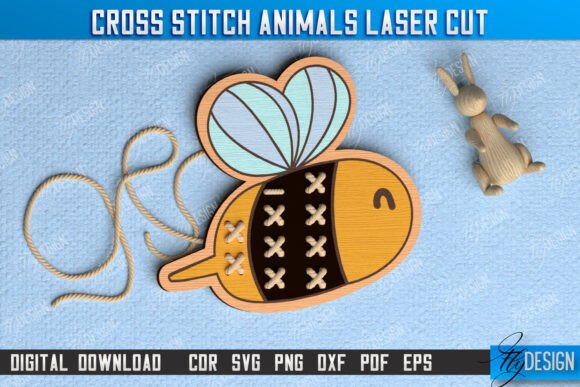 Cross Stitch Bee Montessori Lacing CNC: A Creative and Educational Laser Cutting Project