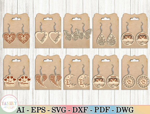 Elevate Your Crafting Projects with the Earring SVG Bundle for Laser Cut
