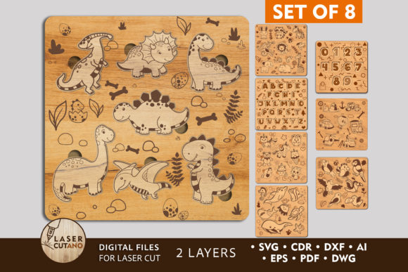 Exploring Creative Possibilities with the 8 Kids Puzzles Laser Cut Template