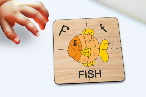 Fish Kid Puzzle Baby Game Child Play SVG