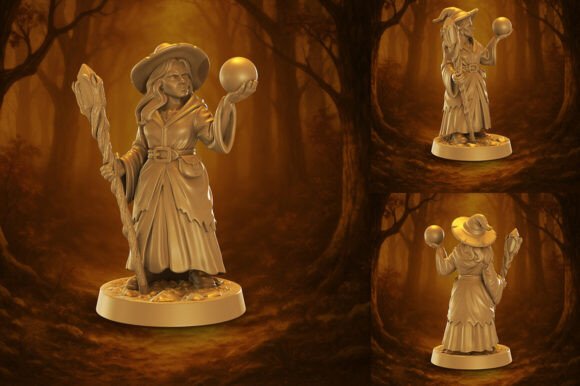 Forest Seeress – Game-Ready Tabletop: A Practical Evaluation for 3D Printing and RPG Use