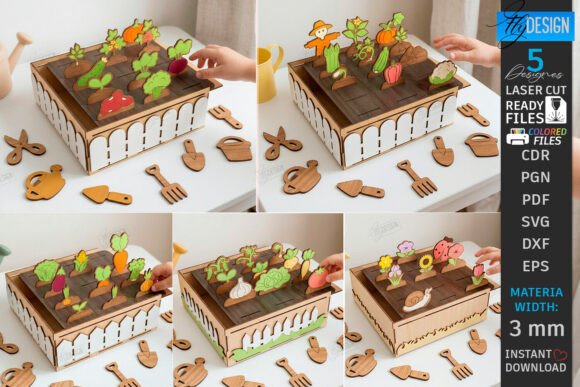 Garden Toy Playset Laser Cut Bundle SVG