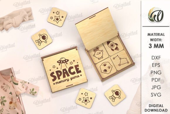 Kids Memory Game Box Lasercut: A Digital Design