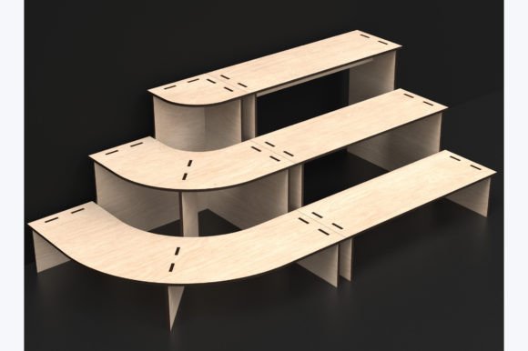 Laser Cut 3 Tier Display Stand Svg Files