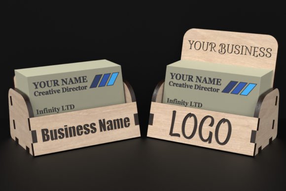 Laser Cut Business Card Holder SVG Files