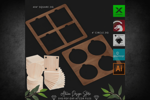 Laser Cut Coaster Jig SVG: Perfect Precision