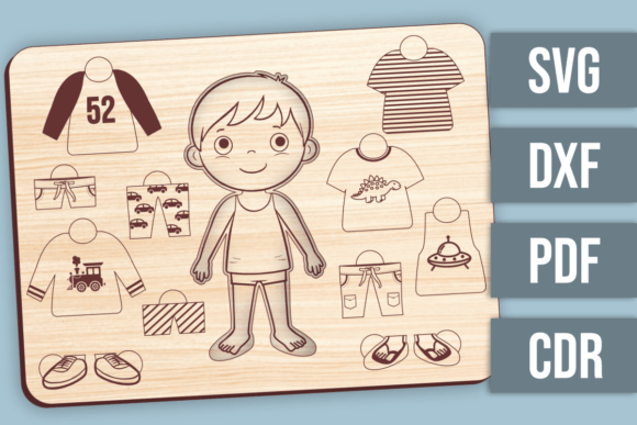 Laser Cut File -Dress Up Puzzle - Oliver: A Creative Digital Solution for Modern Makers