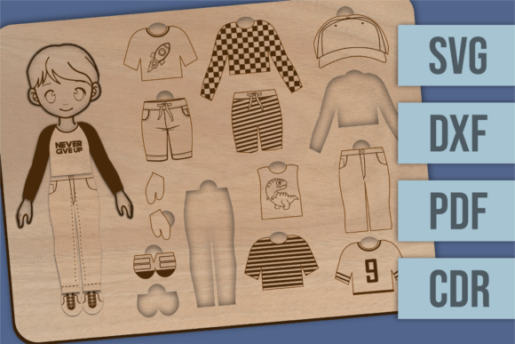 Laser Cut File - Dress Up Puzzle - Peter