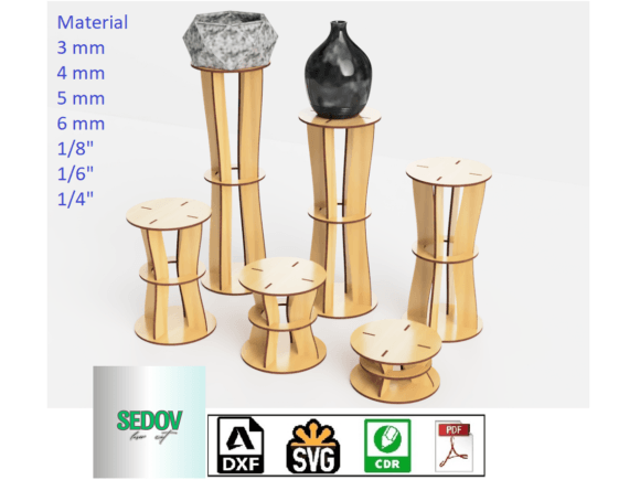 Laser Cut Versatile Merchandise Stand: A Modern Display Solution for Multiple Uses