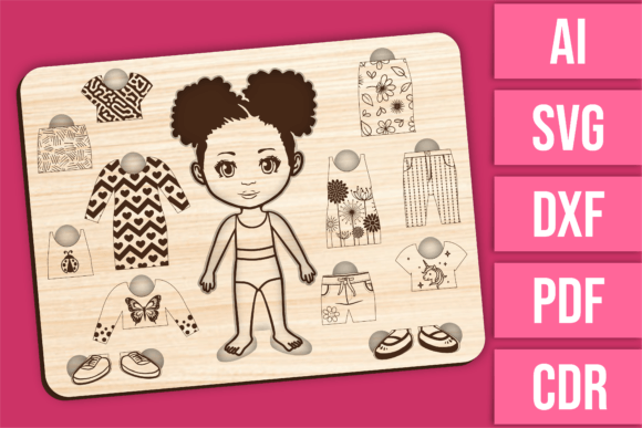 Laser File - Dress Up Puzzle - Angie