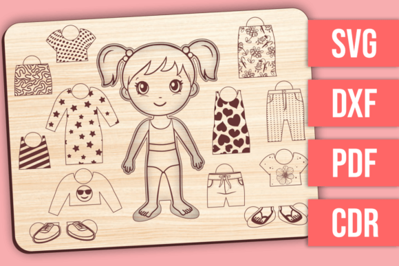 Laser File - Dress Up Puzzle - Ava
