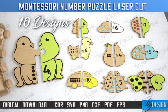 Montessori Number Puzzle Bundle CNC: A Practical Resource for Laser Cutting Enthusiasts