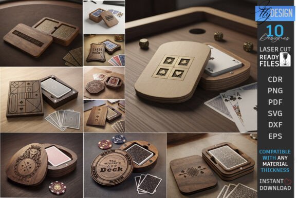 Playing Card Box Laser Cut Bundle CNC