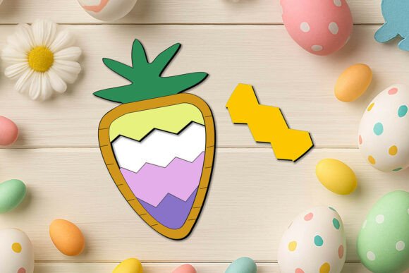 Puzzle Carrot Easter Kid Game Laser SVG