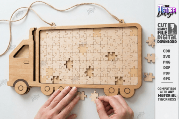Puzzle Sample Laser Cut Modern Puzzle Design