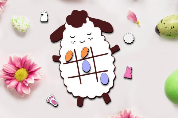 Sheep Easter Tic Tac Toe Kid Game Child