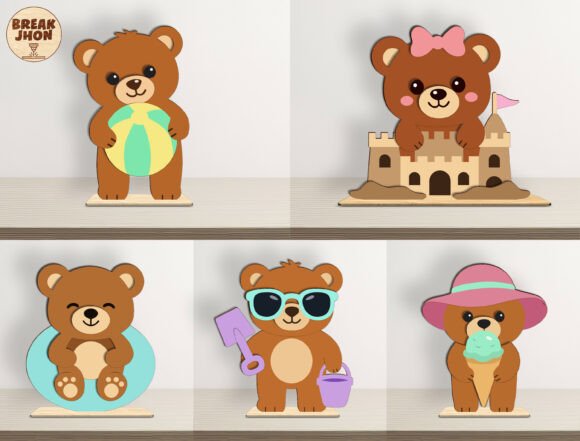 Summer Beach Bear Cut File SVG Bundle: Bringing Vacation Vibes to Your Creations