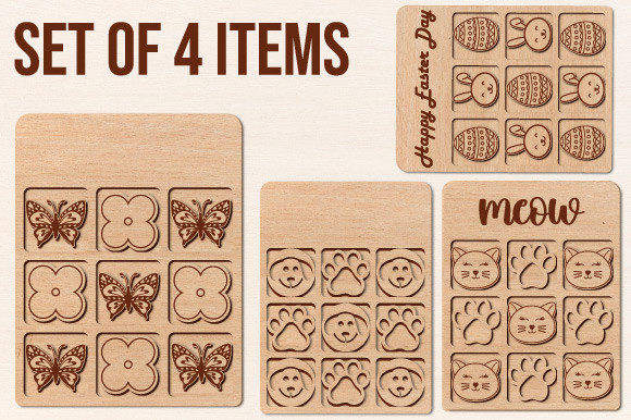 Tic Tac Toe Game Laser Cut File Bundle: Your Blueprint for Custom Play