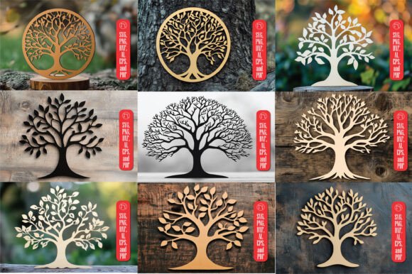 Tree Laser Cut SVG Cut File Bundle